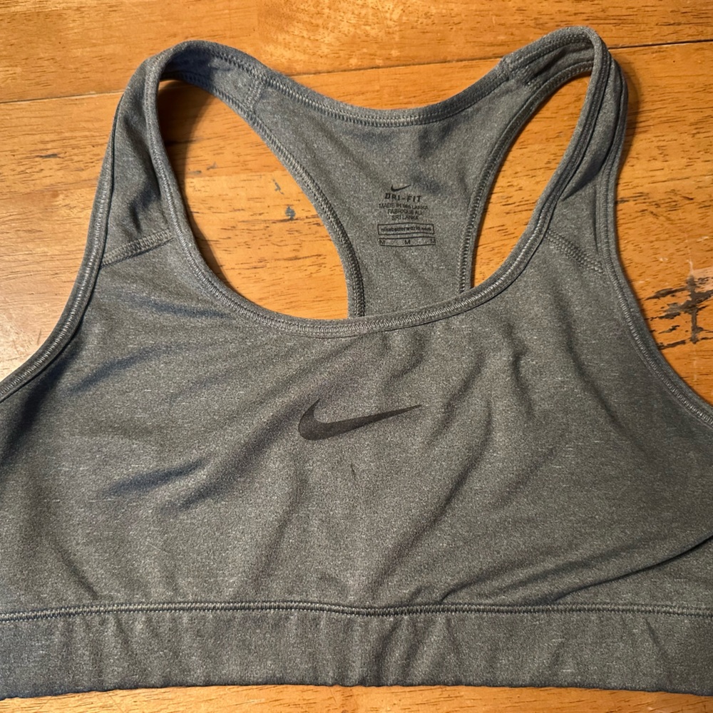 Nike Gray Seamless Racerback Sports Bra